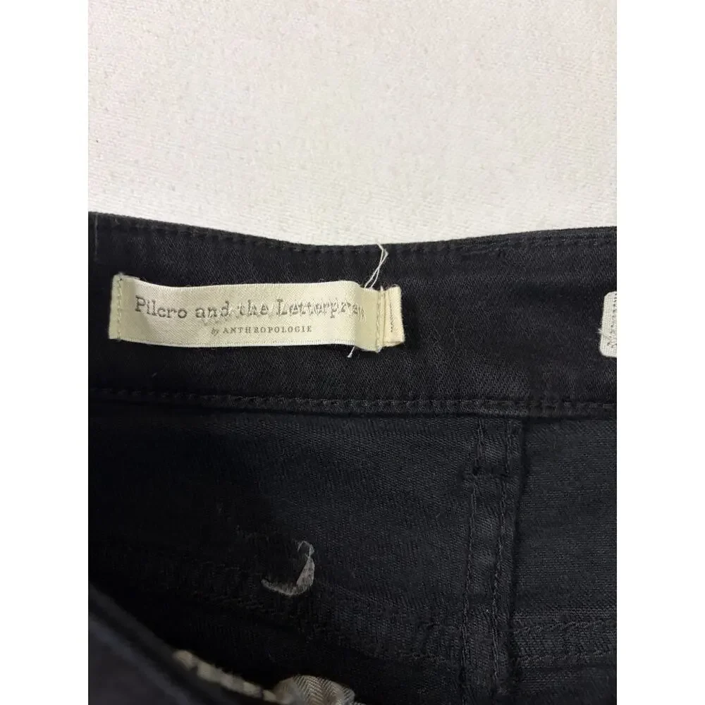 Pilcro Anthropologie Jeans Women’s Size 25 High Rise Bootcut Black Stretch Denim